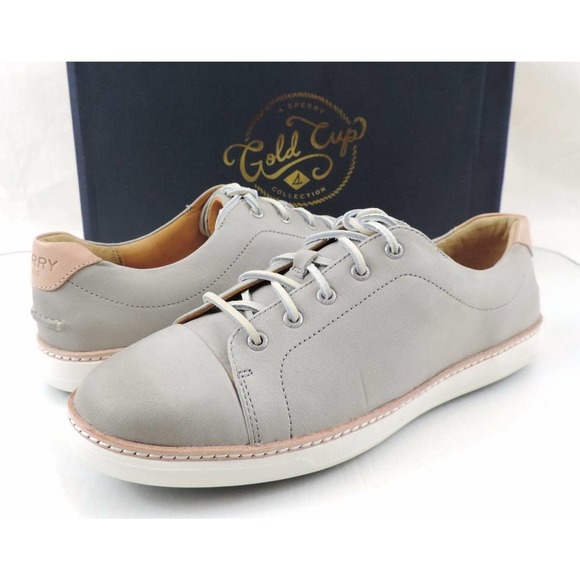 Women's Shoes Sperry Top Sider GOLD CUP CRUZ Lace Up Sneakers Light Grey Size 10 - Picture 2 of 9